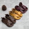 Summer Retro Handcrafted Genuine Leather Sandals Women's Top Layer Cowhide Leather Shoes Soft Leather and Soft Soles Casual Sandals
