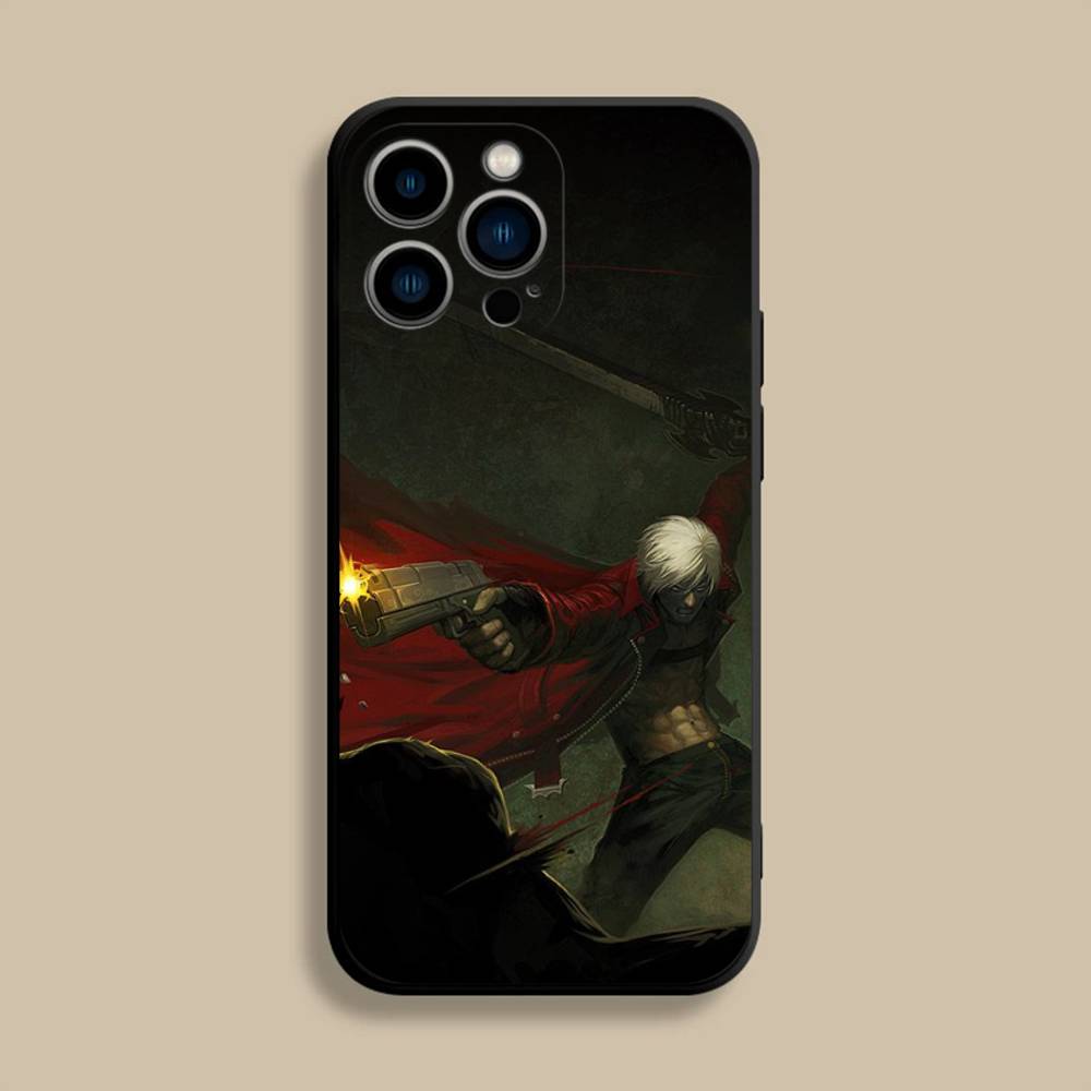Чехол для телефона D-Devil M-May C-Cry для iPhone 17,16,15,14,13,12,Pro,Max,Plus,E,SE4,Air,Mini Черный Мягкий Чехол