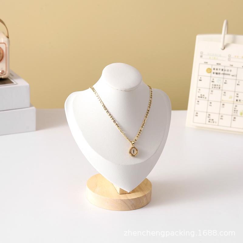 Подставка-манекен для портрета из массива дерева, стойка для демонстрации кулонов на шею, кулон, манекен для шеи, ювелирные изделия