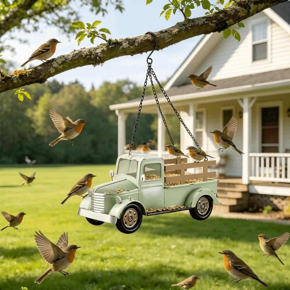 Large Capacity Feeding Bird Cart Open Type Bird Feeding Station Wild Bird Feeder Yard Decoration