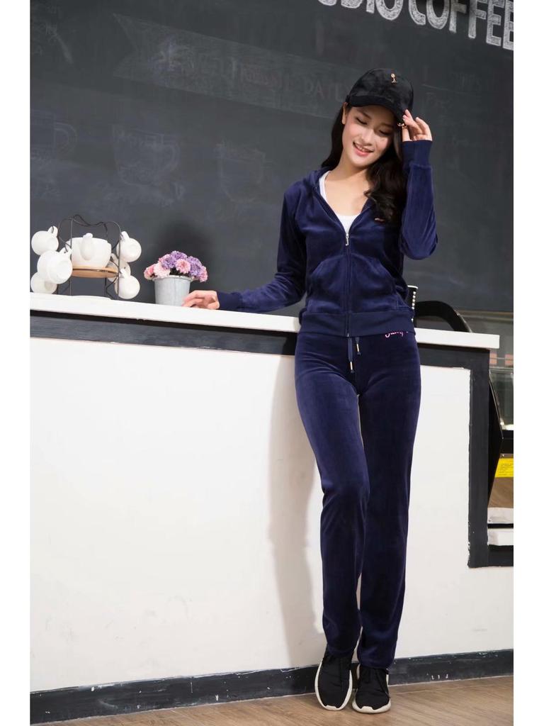 Новый бархатный комплект для йоги из двух частей: Весенне-осенняя мода, стройнящая повседневная женская одежда