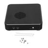 Desktop Computer Case Good Heat Dissipation Exquisite Compact Black Mini HTPC Case for Home Video