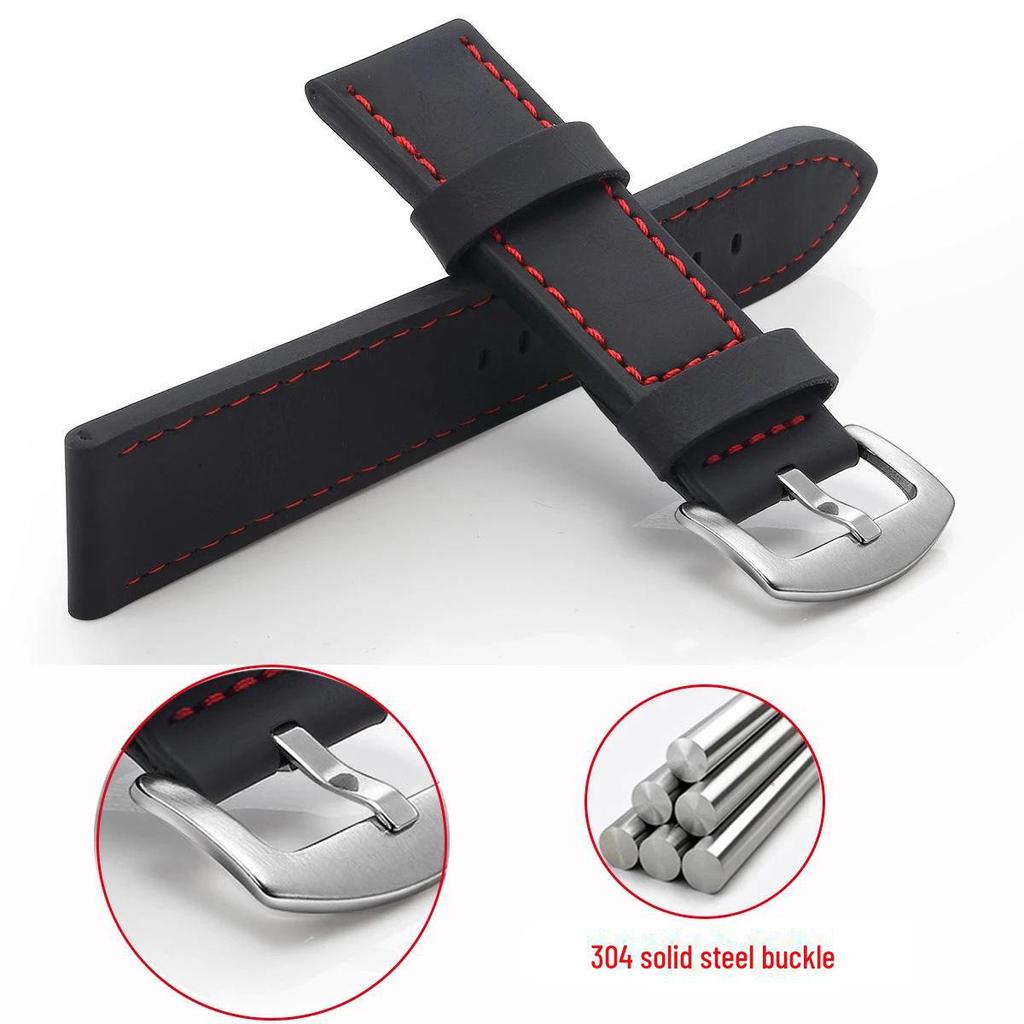 Genuine Leather Watch Strap - Universal Fit, Quality Assurance, Available In 18mm, 20mm, 22mm, and 24mm Sizes