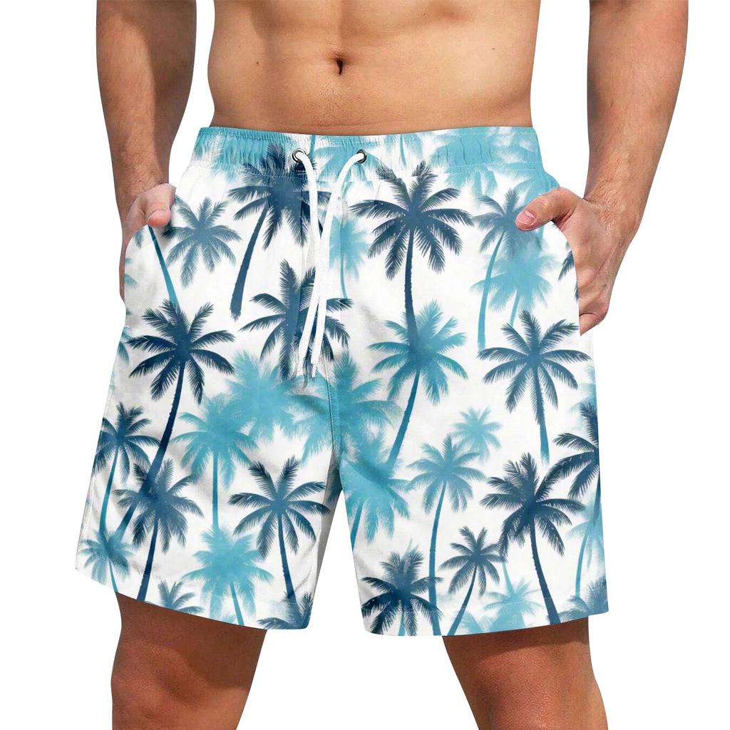 Men's Hawaiian Lace-up Shorts Casual Pants