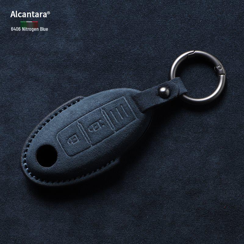 Чехол для ключа Nissan: Полная обертка из замшевого корпуса для Qashqai, Teana, X-Trail, Tiida, Loulan, Tuoda.
