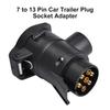 7 to 13 Pin Car Trailer Plug Socket Adapter Converter Caravan Towbar Towing Connector 12V