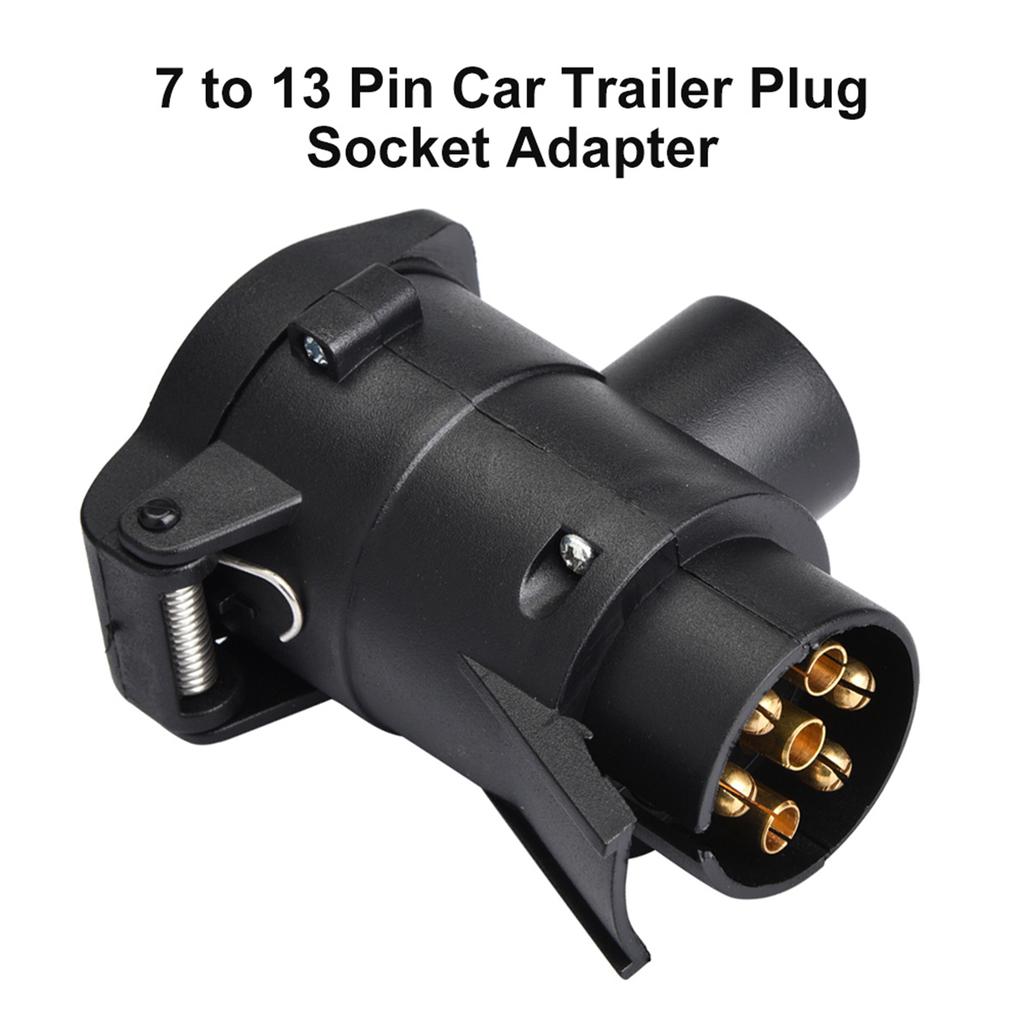 7 to 13 Pin Car Trailer Plug Socket Adapter Converter Caravan Towbar Towing Connector 12V