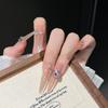 Чистые ручные длинные тонкие наклейки для маникюра на ногти с изображением глаз питомца - Отбеливающие накладные ногти для кошек и собак