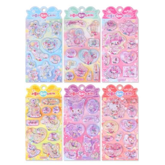 Sanrio Lovely Water Stickers 6 Types Cinnamoroll + Little Twin Star + My Melody + Pom Pom Purin + Kuromi + Hello Kitty, a Popular Character In Korea