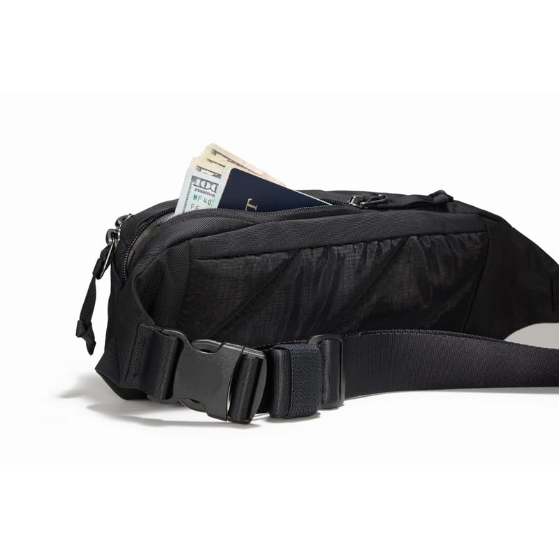 EVERGOODS CAS2 Civic Access Sling 2L Solution Black, Компактная дорожная сумка-слинг для мужчин, Легкая наплечная сумка, Подарок на День отца