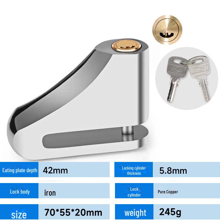 Противоугонный замок из легированной стали для дисковых тормозов велосипедов, электромобилей и мотоциклов