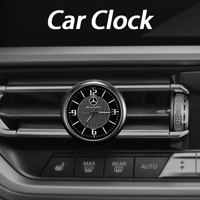 LJX1 Car Decoration Quartz Luminous Clock Watch For Mercedes benz AMG GLA CLA GLC GLE GLB GLK CLS A B C E S Class E300 C200 C260 C180