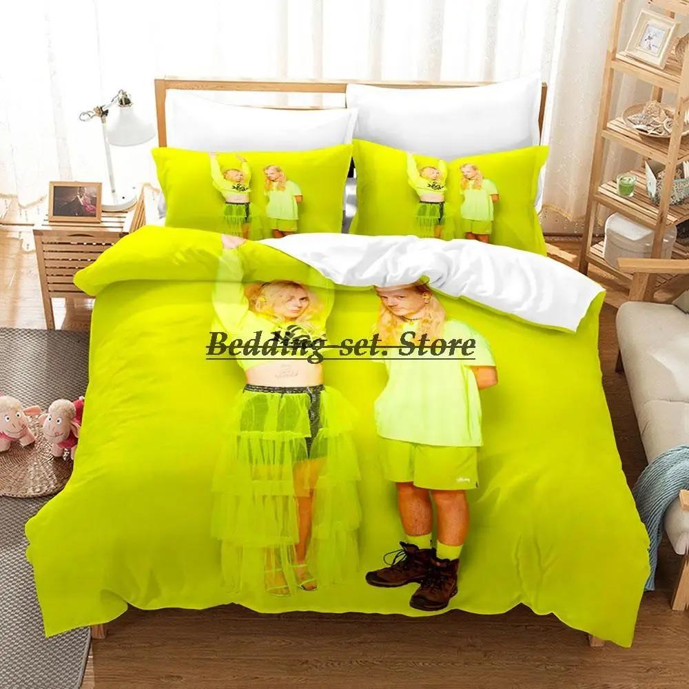 Комплект постельного белья 100 Gecs Односпальный Полуторный Двуспальный Кинг-сайз Комплект для кровати Взрослый Детский Спальня Комплекты пододеяльников 3D-принт Аниме Комплект простыней