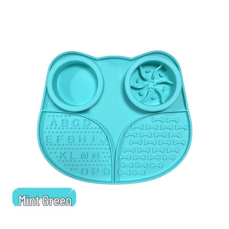 Миска-медленнее с присоской против удушья - Легко моется, Пищевой силиконовый коврик для кормления питомцев