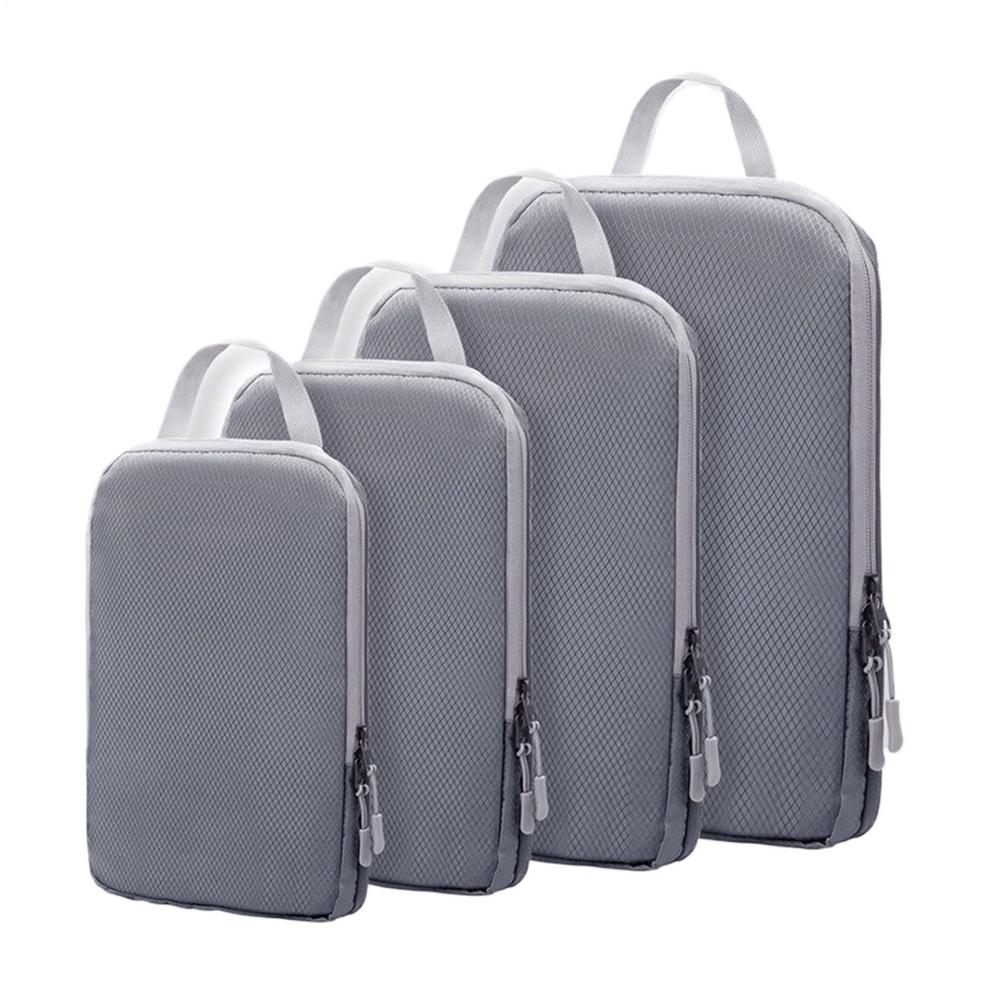 Compression Packing Cubes 4 Piece Packing Cubes For Travel Compression Vacuum Carry Bags Reusable For Suitcase Flight Luggage