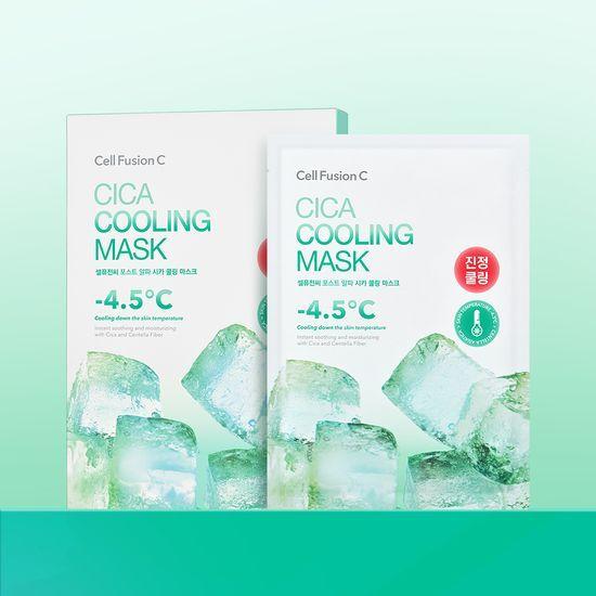 Успокаивающая охлаждающая/Рекомендовано для чувствительной кожи Cell Fusion C Post Alpha Cica Охлаждающая маска (5 упаковок)