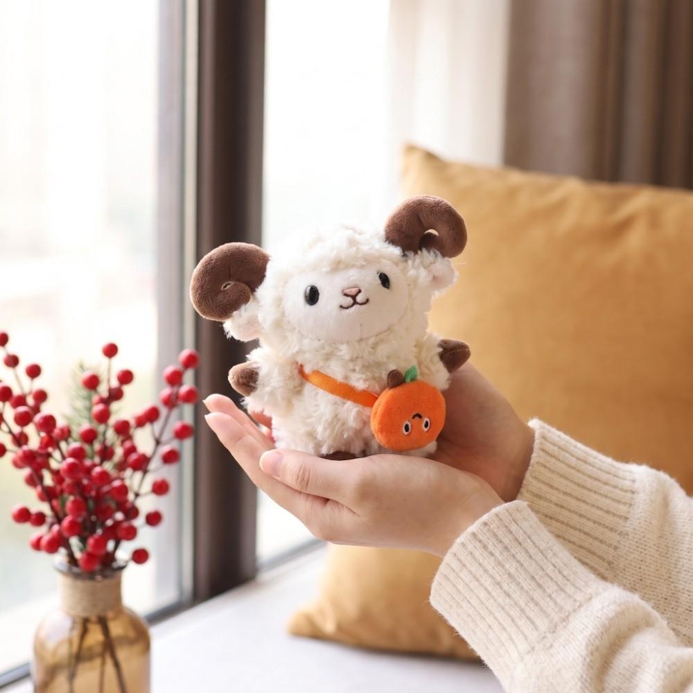 Lamb Mini Sheep Plush Keychain Cartoon Soft Lamb Doll Ornament Sheep Plush Pendant Kids Gift