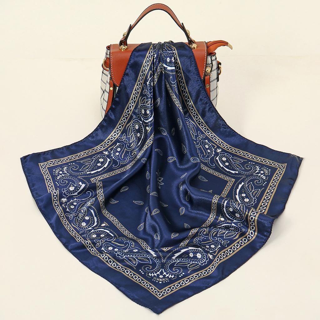 Newest Cashew Printed Hijab Bandana Fashion Cotton Square Scarf Headband Fancy Kerchief Muslim Headscarf