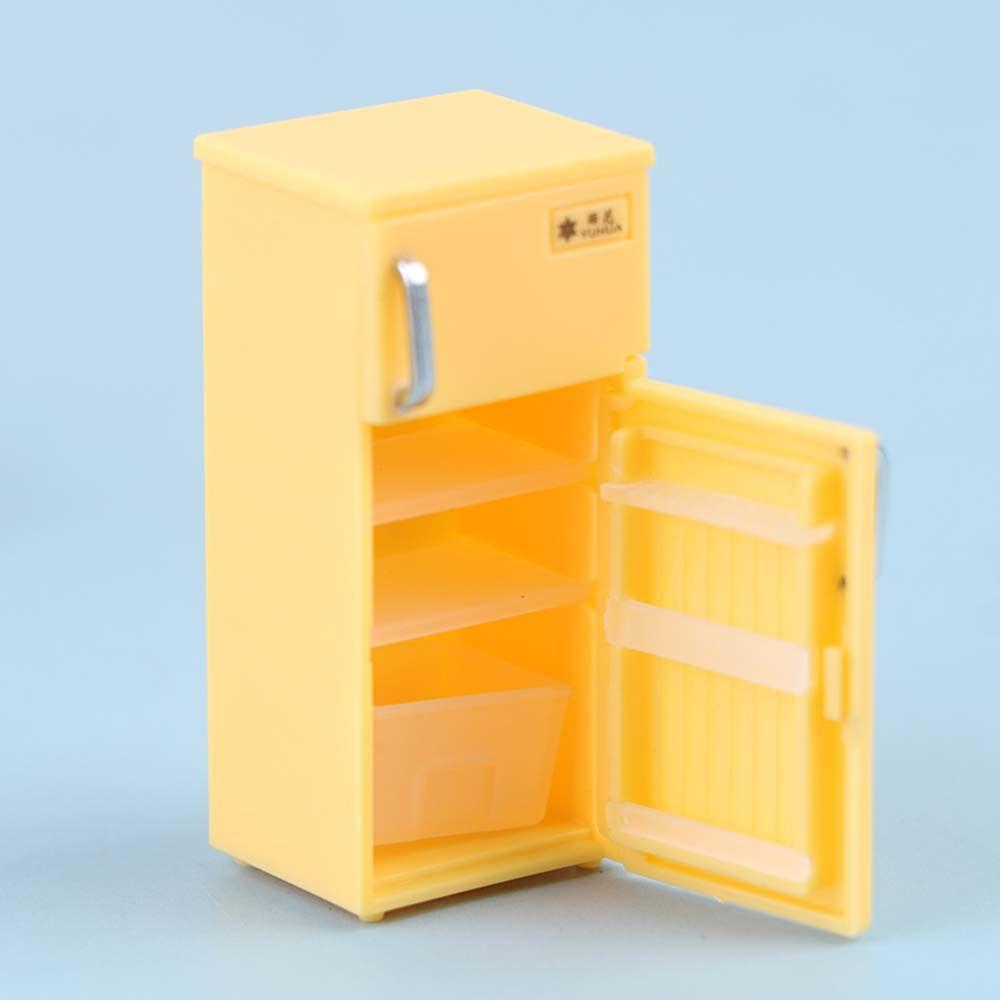 Dollhouse Accessories 1:12 Dollhouse Miniature Doll House Decoration Simulation Refrigerator