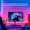 360° Светящаяся RGB Музыкальная Ритм-Лампа Светодиодная Напольная Лампа, Активируемая Звуком, Настольная Атмосферная Лампа для Игровой Комнаты Спальни