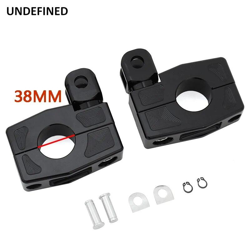 Регулируемые подножки для шоссе, 38 мм, 1,5 дюйма, Chopper Bobber, защита двигателя, подставка для ног, крепление для Honda Harley Sportster Dyna