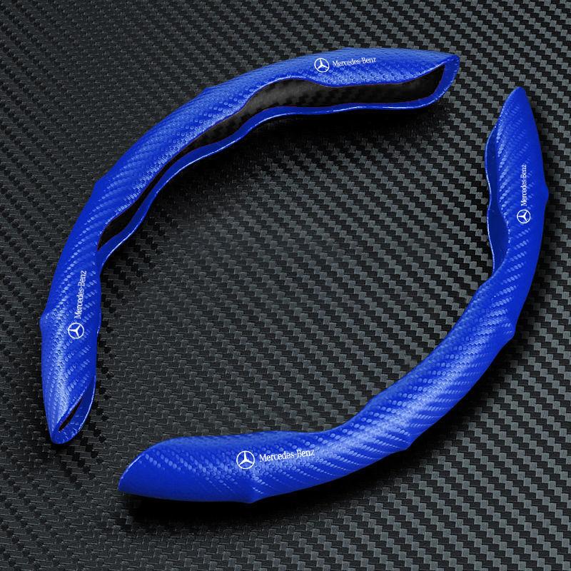 2 шт. Нескользящая накладка на руль автомобиля из углеродного волокна, автомобильные аксессуары для Mercedes Benz AMG W204 W213 W205 W211 W176 W164 Cla Smart