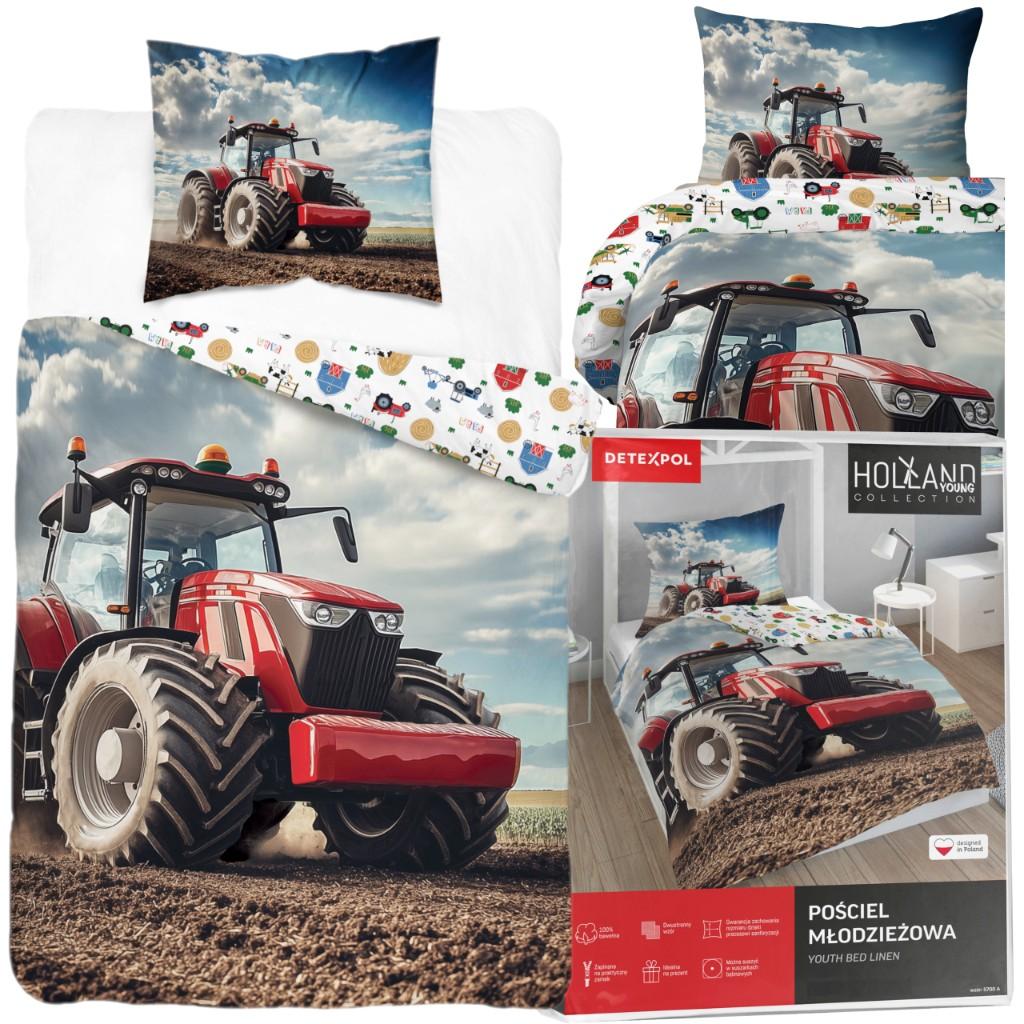 Youth Bedding Set 140X200 Tractor Village Farm Field Bedding Set