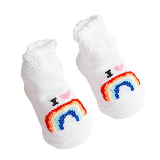 Пара детских носков с рисунком «Я люблю папу/маму», хлопковые полосатые носки