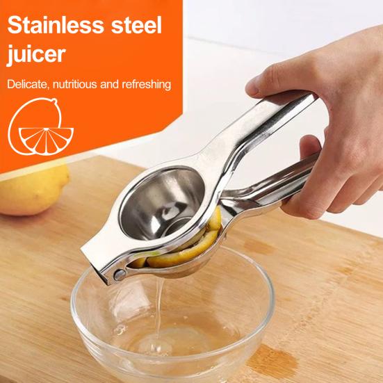 Manual Lemon Juicer Fruit Squeezer Comfortable Grip Stainless Steel Easy To Clean Seedless Lemon Squeezer