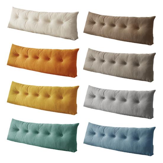 Headboard Wedge Pillow Bedhead Triangular Headboard Pillow Ergonomic Backrest Bolster Cushion with Side Pocket for Dorm Bed Sofa