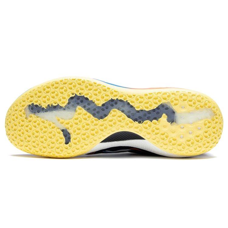 Li Ning YuShuai 14 Boom Гроза Текстиль, ТПУ Скользкий Высокие Баскетбольные Кроссовки Мужские Черный Синий Оранжевый ABAQ033-28
