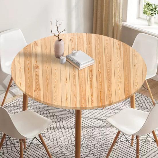 Круглая скатерть Yousheng 47,24 дюйма, моющаяся скатерть с эластичным краем, устойчивая к пятнам, для кухни, сада, улицы