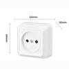 White Wall Switch Wall Surface Mount Power Socket Durable Surface Mount Switch