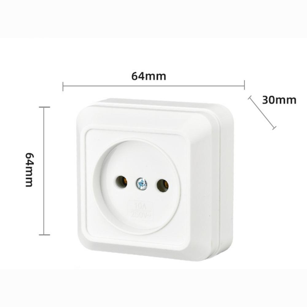 White Wall Switch Wall Surface Mount Power Socket Durable Surface Mount Switch