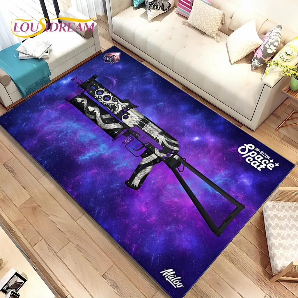 3D штурмовая винтовка, пистолет, пистолет CS M4 AK USP, игровой коврик, ковер для дома, гостиной, спальни, дивана, коврик для двери, декор, нескользящий напольный коврик