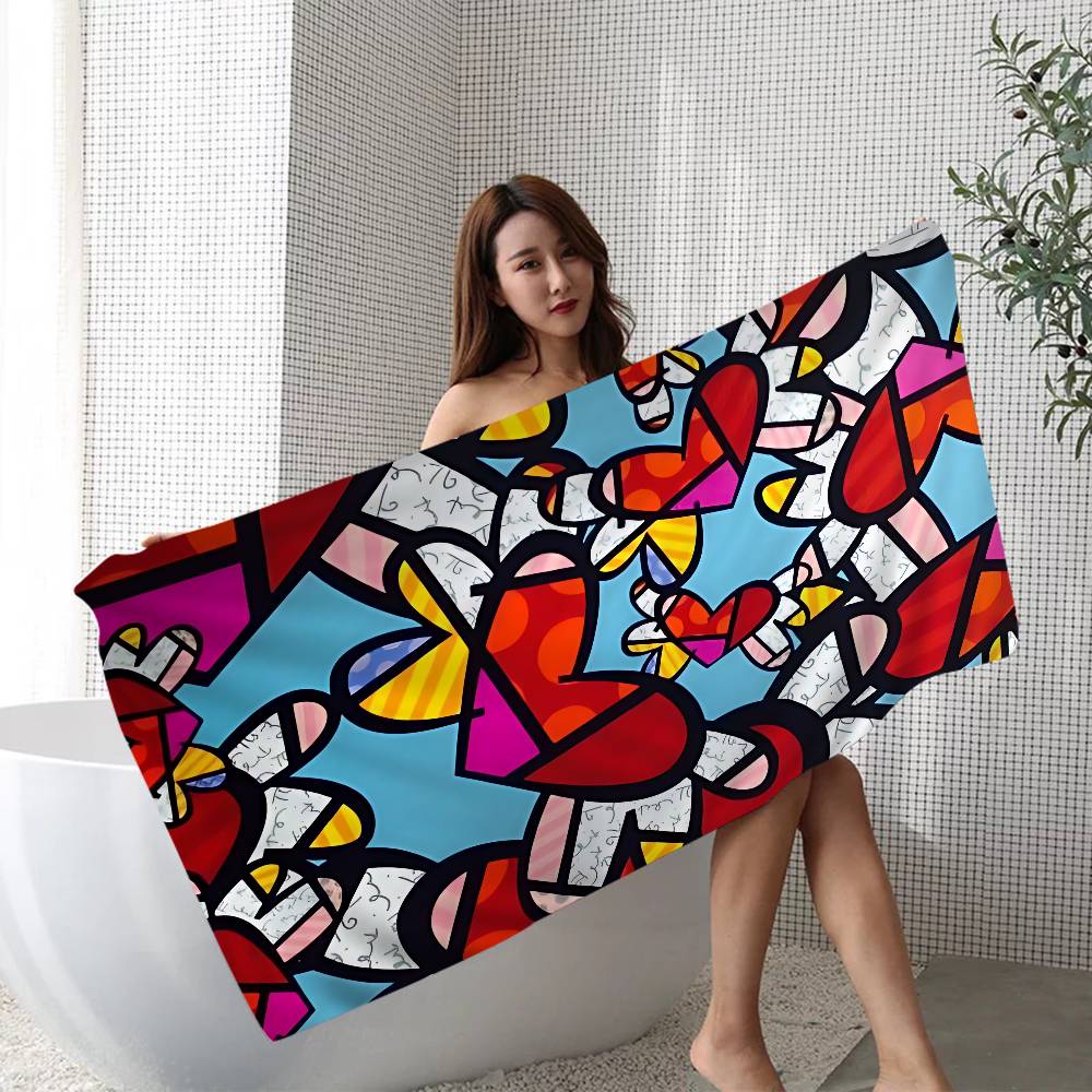 Britto Quick Drying Dish Anime Beach Swimming Towel Soft Absorbent Washcloth Children's Gifts for Kids Travel Camping Gym