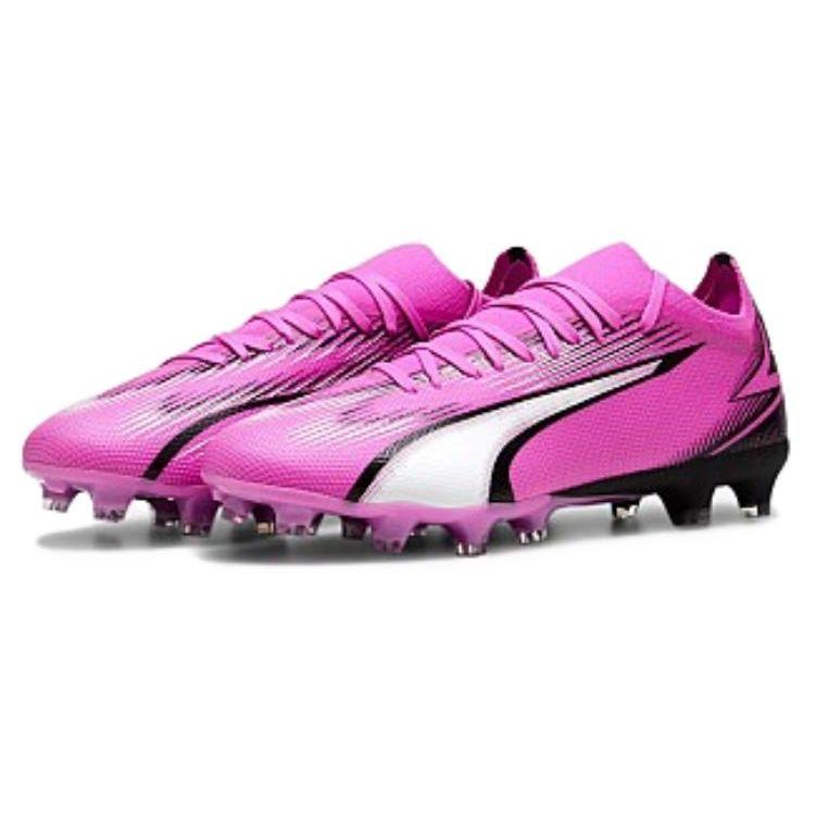 Puma Ultra Match Low AG FG Soccer Shoes Unisex Soccer Shoes Pink White 107754-01