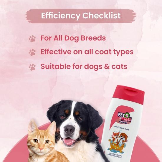 Leeford Pet O Wash, шампунь для собак и кошек 100 мл - Обогащен маслом чайного дерева и ним | для более чистой, гладкой и блестящей шерсти