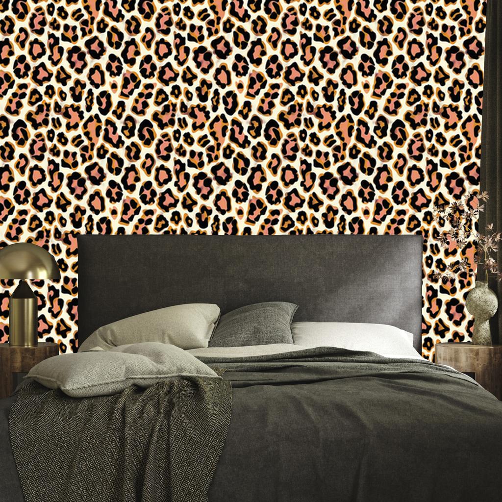 Animal Skin Wallpaper Ochre and Cream for Living Room and Bedroom 50x1000