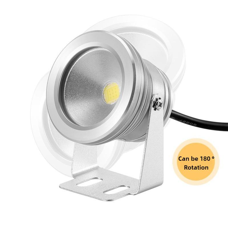 10W LED Colorful Underwater Light RGB Fountain Pool Light with Remote Control Outdoor Waterproof Landscape Light