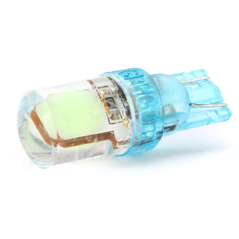 2Pcs T10 194 W5W Super Bright Lamp Silica COB LED Car License Plate Light Width Bulb Ice Blue DC 12V