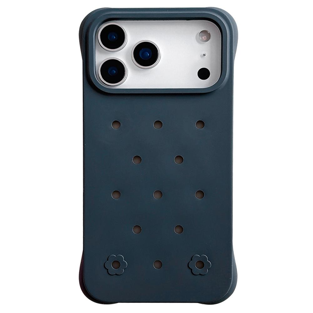 For iPhone 17 Pro Case with Multi Holes Four Corners Shockproof Silicone + PC Phone Back Cover