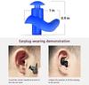 4 Pairs Swimming Earplugs Waterproof Reusable Silicone for Showering Bathing Surfing Kids Adults