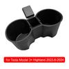 for Tesla Model 3 Y Juniper Highland 2025 2024 Center Console Cup Holder Insert Silicone Slot Slip Drink Limiter Car Accessories