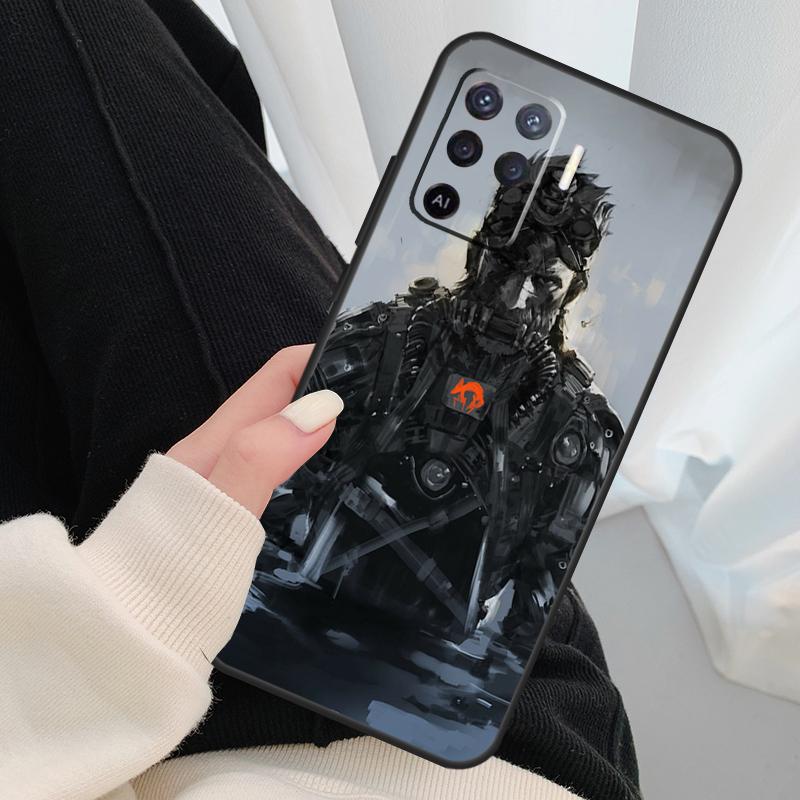 Металлический корпус Metal Gear Solid для Oppo A17 A57 A77 A40 A78 A54 A74 A94 A76 A16 A96 A18 A60 A80 A38 A58 A98 A15 A5 Pro
