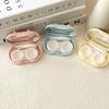 Candy Color Contact Lenses Box Cute Bow Portable Contact Lens Case with Tweezer Suction Stick Set for Travel Kit Holder