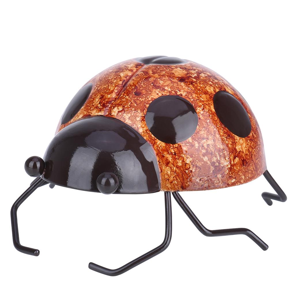 Tooarts Ladybug Wall Decoration Iron Cartoon Ladybug Fun Decoration Handicraft Garden or Children"s