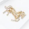 1Pc Enamel Gift Horse Brooch Cartoon Rhinestone Cute Alloy Pin