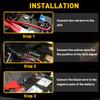 2 x 60CM Amber Slim Sequential Flexible LED DRL Turn Signal Strip For Headlight