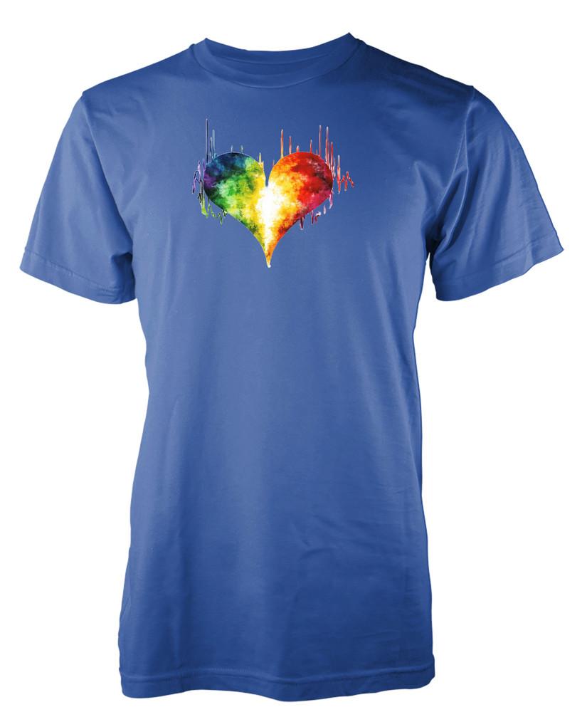 Гордость Сердце Любви Сердцебиение Радуга ЛГБТК Уникальный Подарок Футболка на Заказ Взрослая и Детская